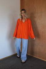 Load image into Gallery viewer, Finn Blouse - Tangerine

