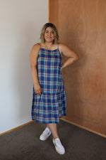 Load image into Gallery viewer, Parker Dress - Blue/Green Check
