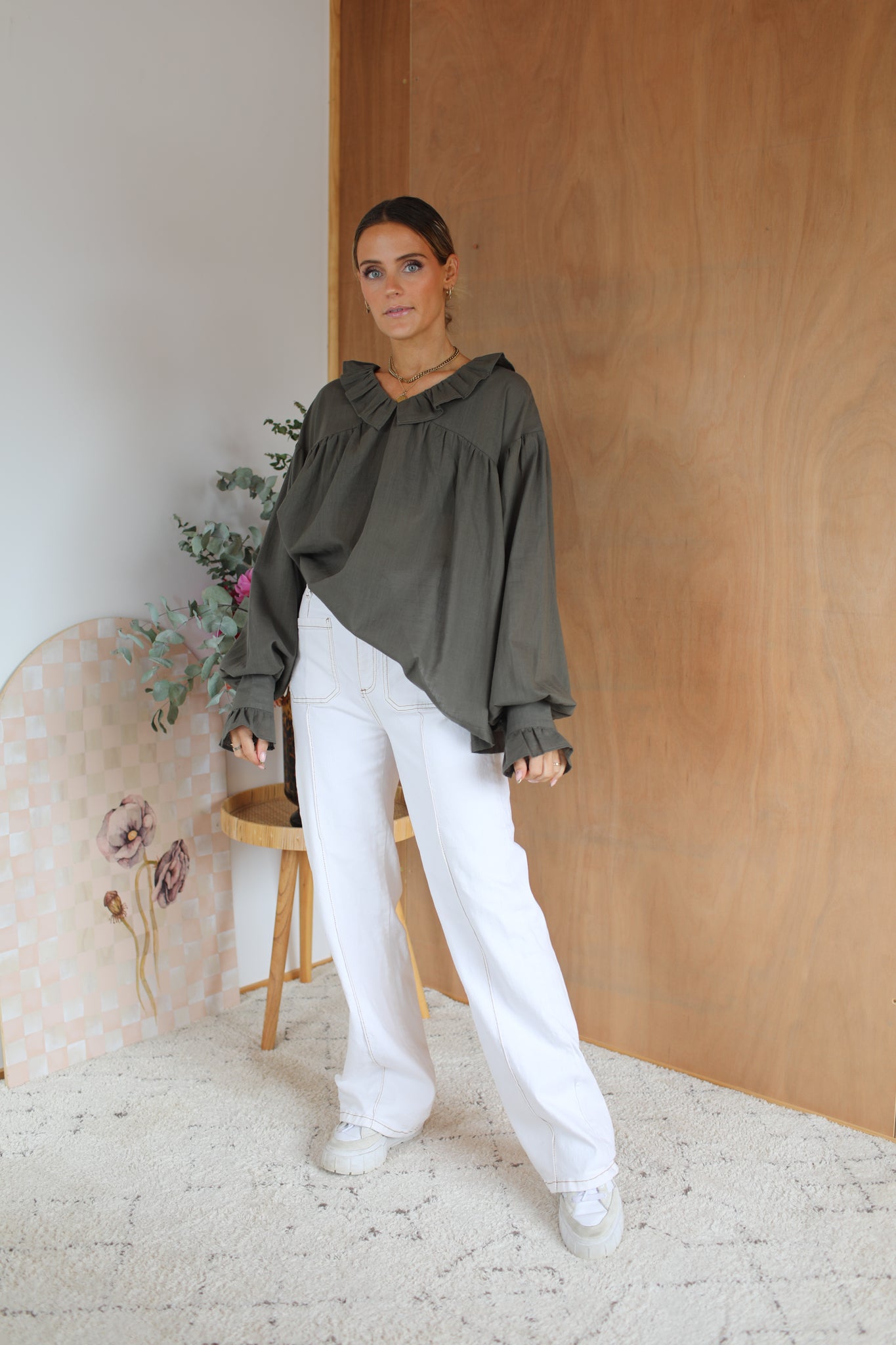 Finlay Blouse - Khaki