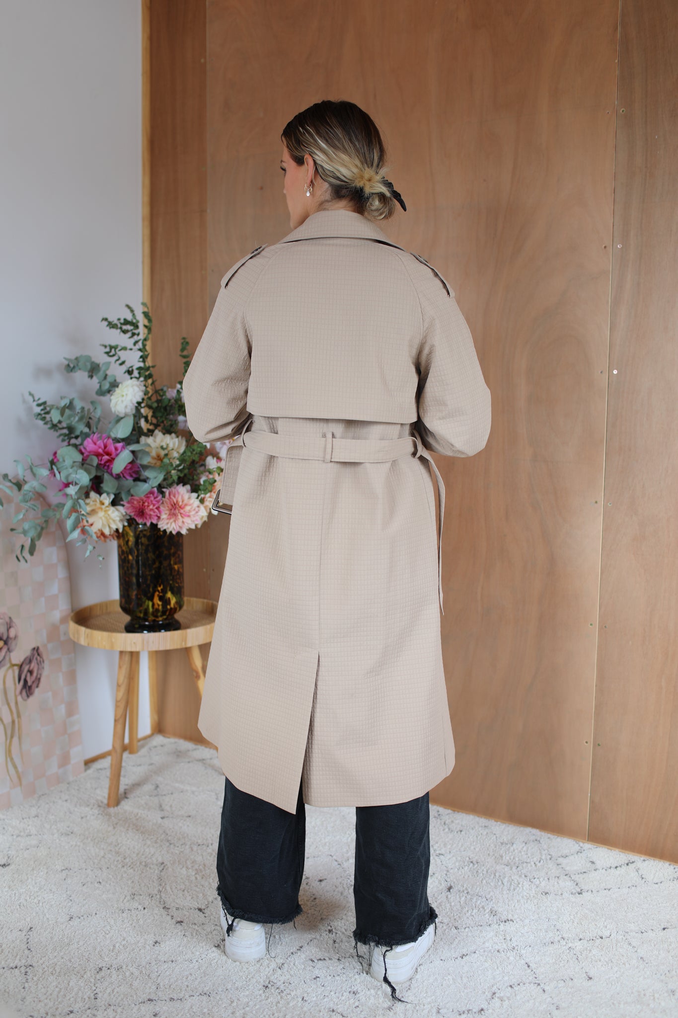 Quilted Trench - Classic Beige