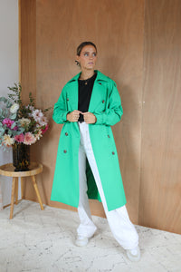 Quilted Trench - Green