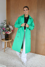 Load image into Gallery viewer, Quilted Trench - Green
