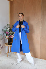 Load image into Gallery viewer, Quilted Trench - Electric Blue
