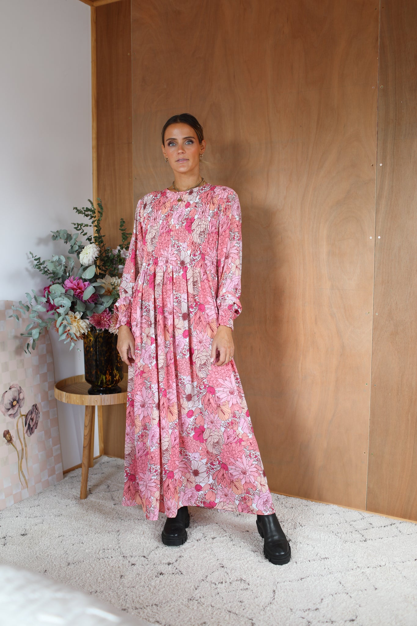 Zoe Dress - Pink Floral