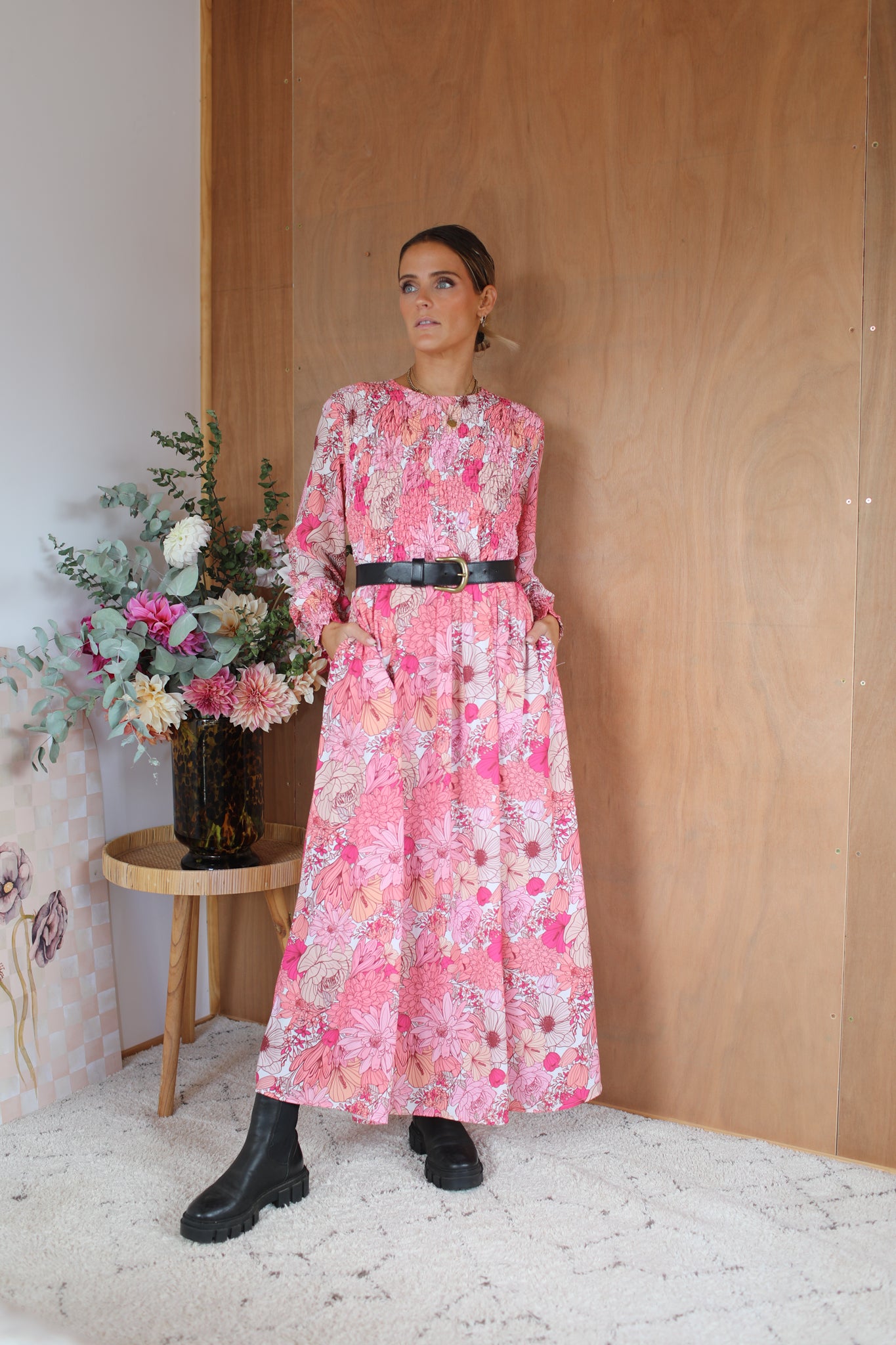 Zoe Dress - Pink Floral