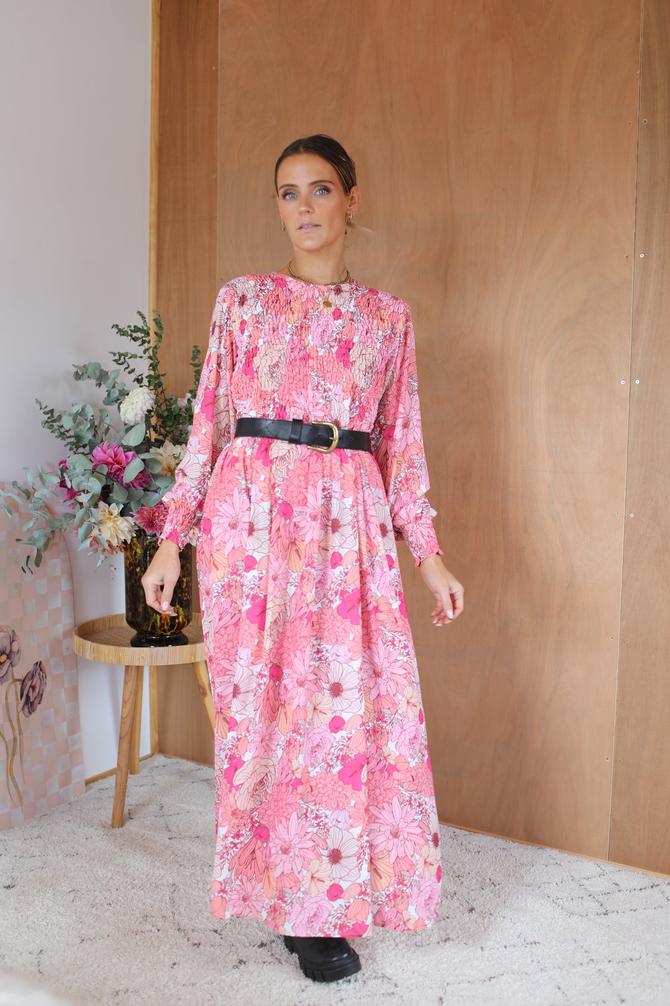 Zoe Dress - Pink Floral