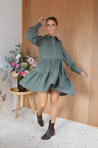 Lacey Dress - Khaki