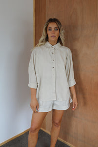 Linen Shirt - Caramilk Marle