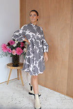Load image into Gallery viewer, Tia Dress - Charcoal Peony
