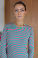 Load image into Gallery viewer, Lauren Dress - Pink/Green Stripe
