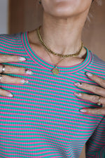 Load image into Gallery viewer, Lauren Dress - Pink/Green Stripe
