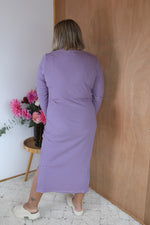 Load image into Gallery viewer, Lauren Dress - Blue/Beige Stripe
