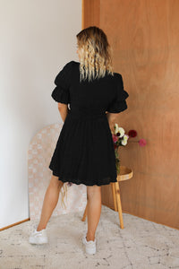 Peachy Dress - Black Stripe
