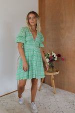 Load image into Gallery viewer, Peachy Dress - Green Stripe
