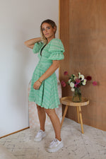 Load image into Gallery viewer, Peachy Dress - Green Stripe
