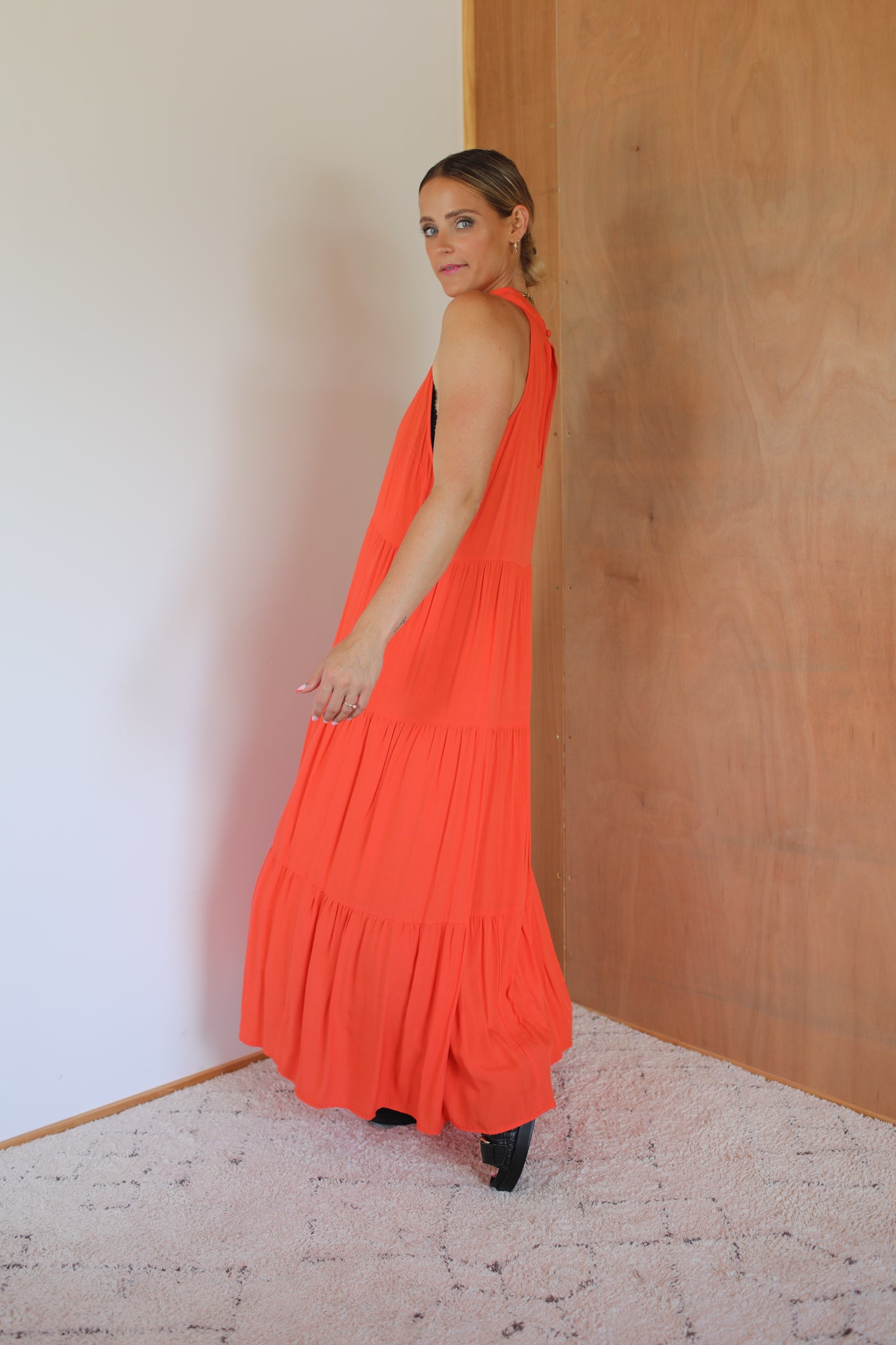 Isabella Dress - Tangerine