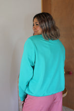 Load image into Gallery viewer, Towelling Crew - Turquoise
