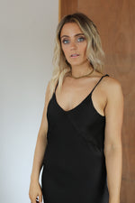 Load image into Gallery viewer, Bias Slip Dress - Black
