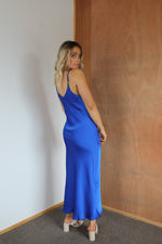 Load image into Gallery viewer, Bias Slip Dress - Electic Blue

