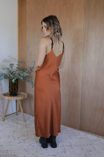 Load image into Gallery viewer, Bias Slip Dress - Bronze
