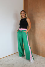Load image into Gallery viewer, Henrietta Pants - Green/Baby Pink
