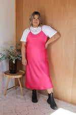 Load image into Gallery viewer, Bias Slip Dress - Pink
