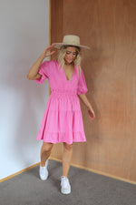 Load image into Gallery viewer, Nora Dress - Barbie Pink
