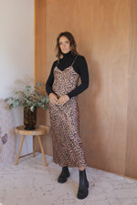 Load image into Gallery viewer, Bias Slip Dress - Leopard
