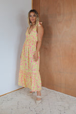 Load image into Gallery viewer, Adeline Dress - Blobby Flowers Yellow
