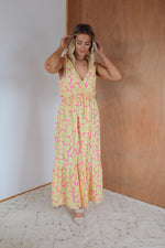 Load image into Gallery viewer, Adeline Dress - Blobby Flowers Yellow
