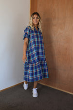 Load image into Gallery viewer, Juliet Dress - Blue Plaid
