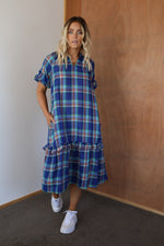 Load image into Gallery viewer, Juliet Dress - Blue Plaid
