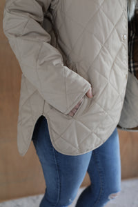 Quilted Jacket - Camel