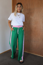 Load image into Gallery viewer, Henrietta Pants - Green/Baby Pink
