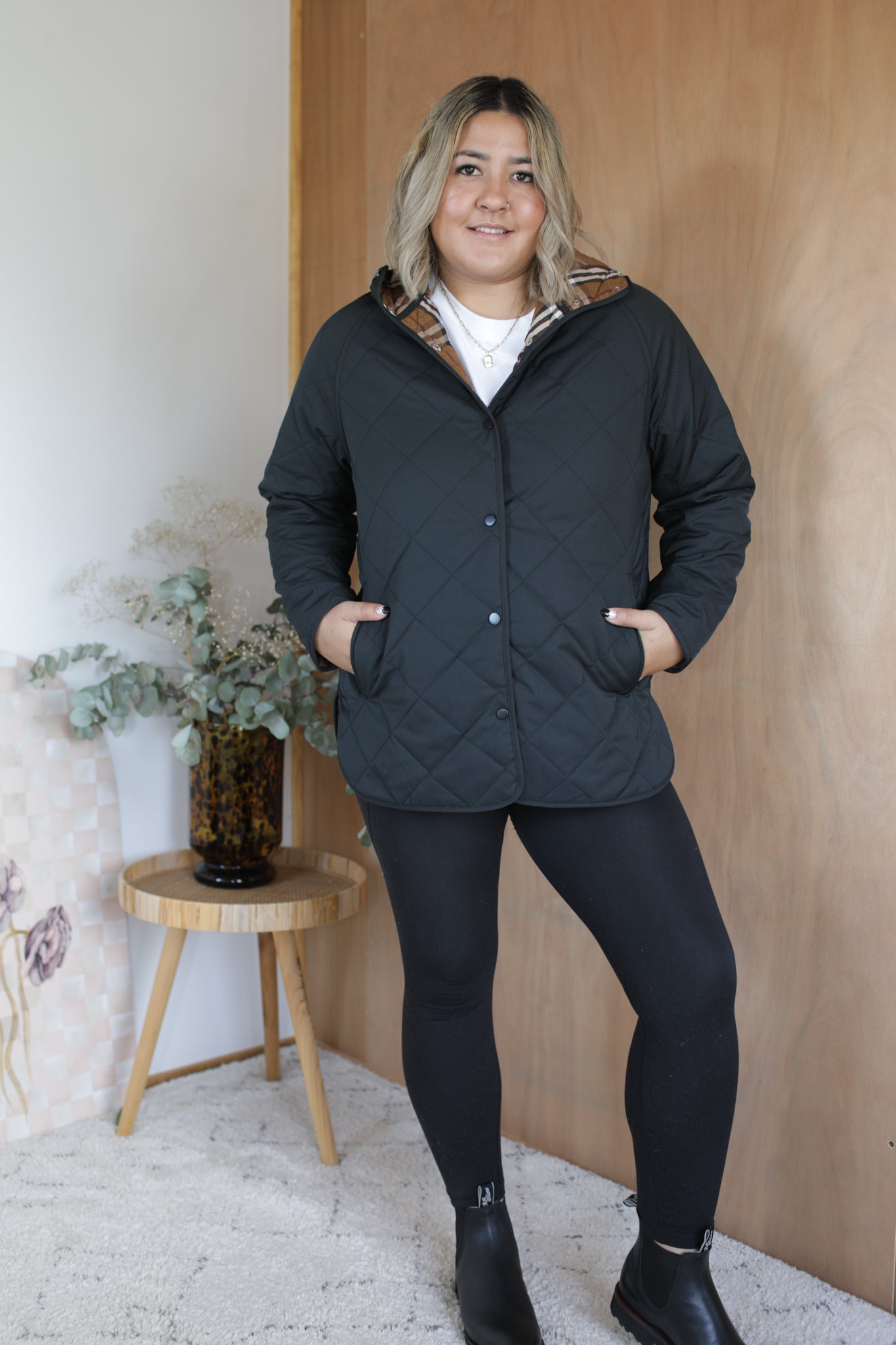 Quilted Jacket - Black