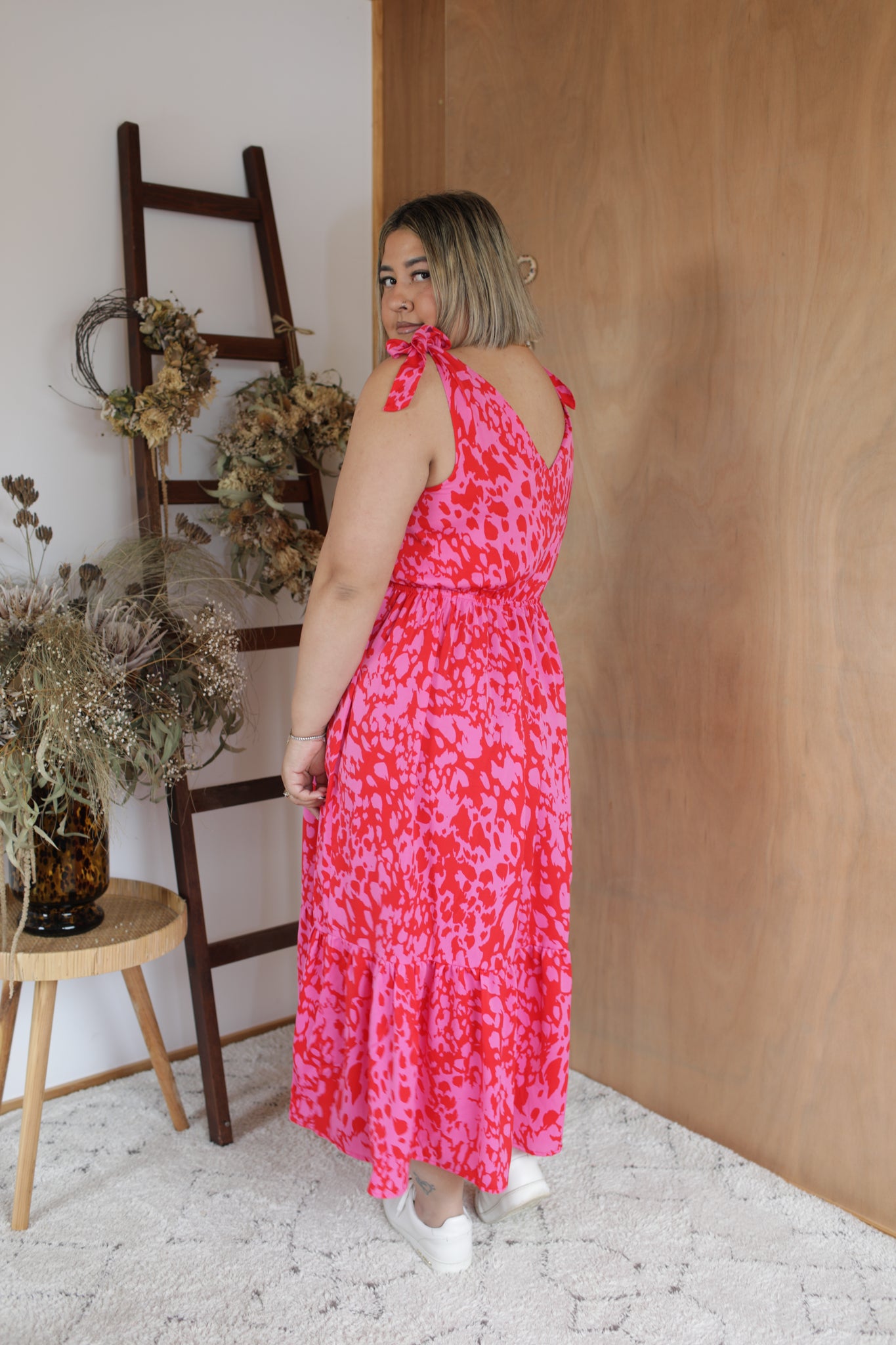 Adeline Dress - Pink/Red