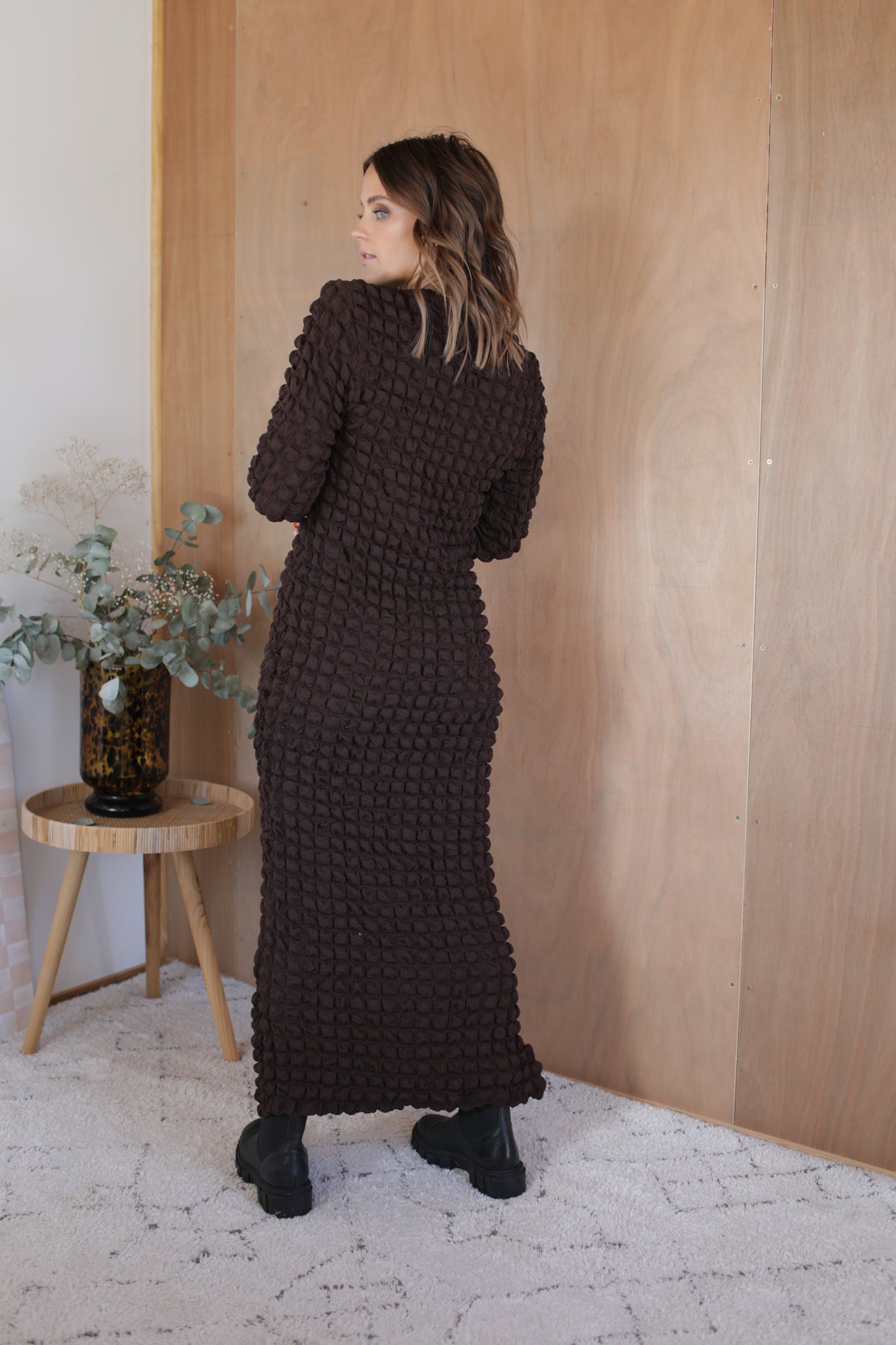 Lauren Dress - Brown Bubble