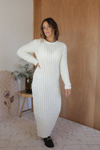 Lauren Dress - Cream Bubble