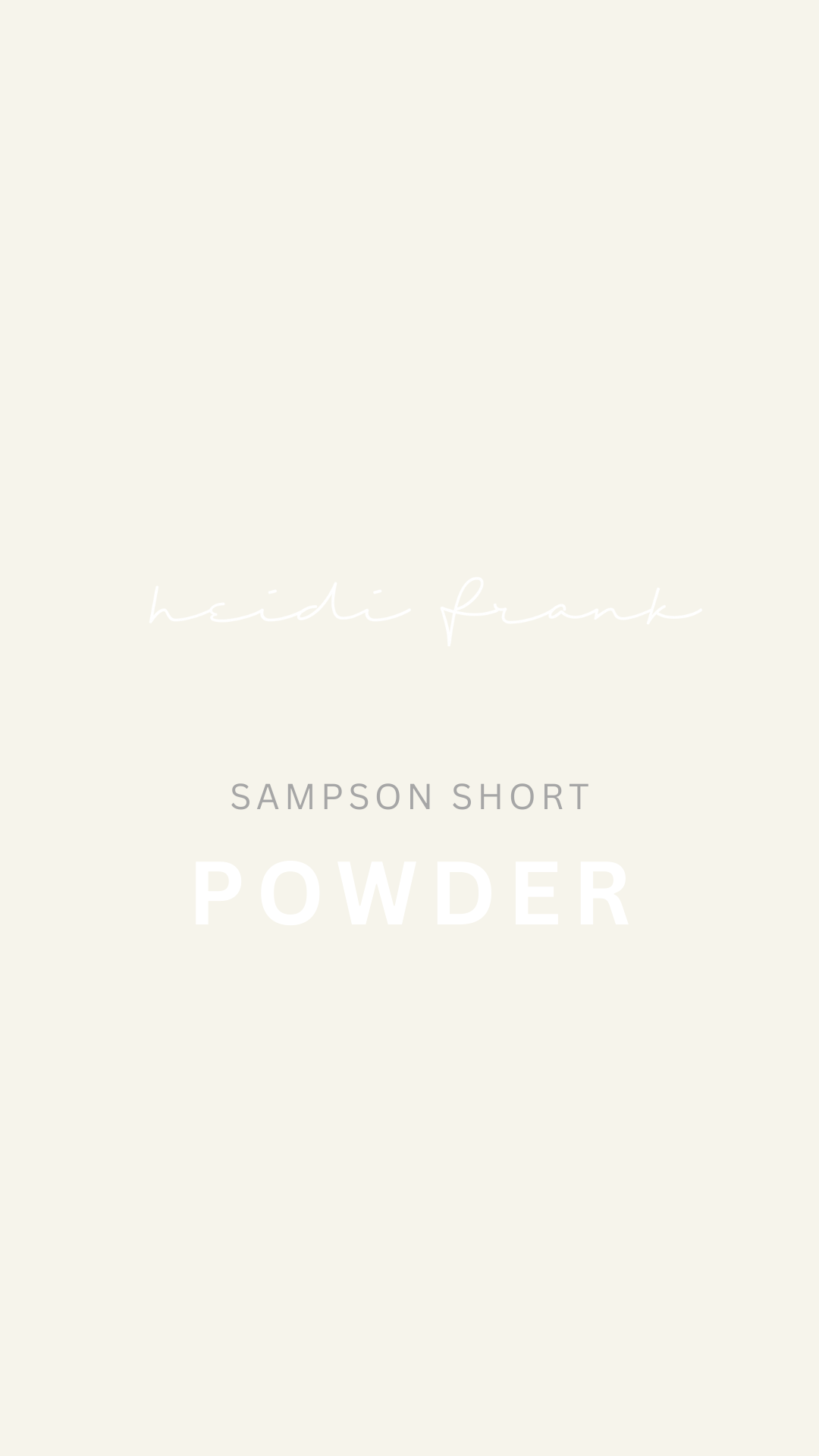 Sampson Short - Powder