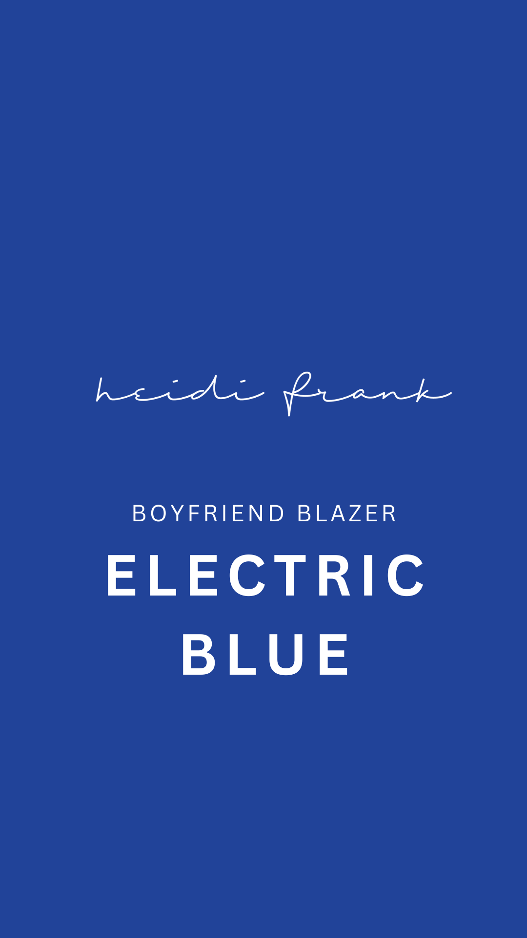 Boyfriend Blazer - Electric Blue