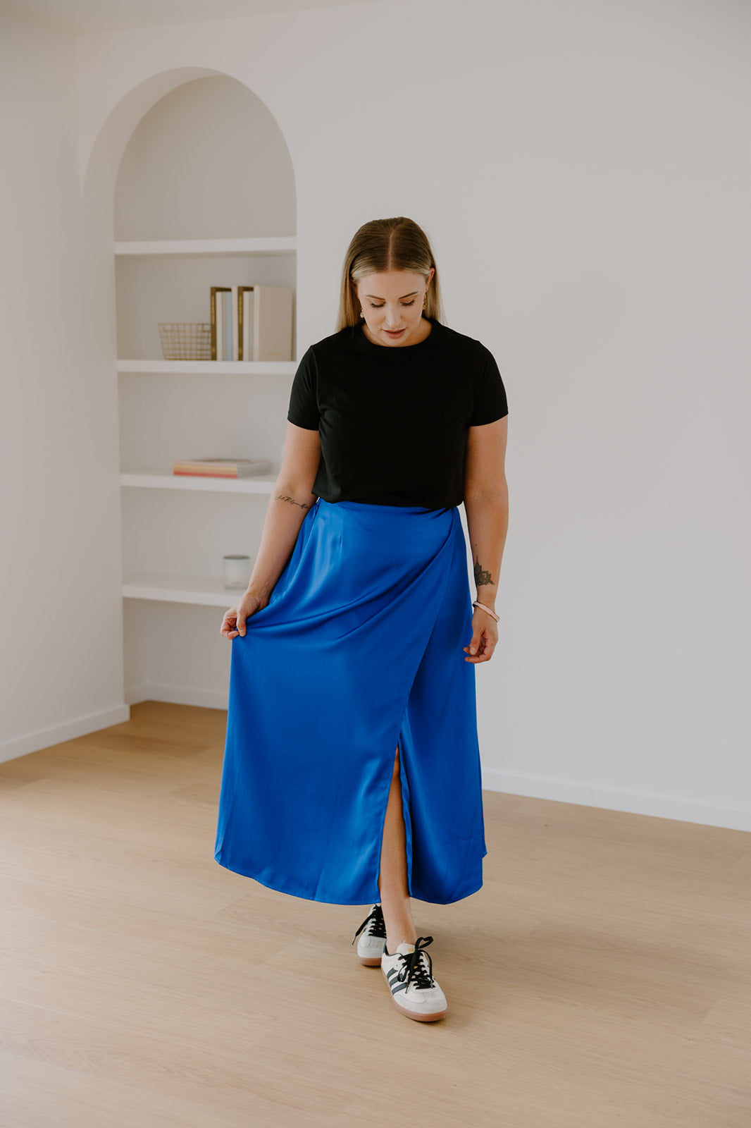 Wrap Skirt - Electric Blue – Heidi Frank