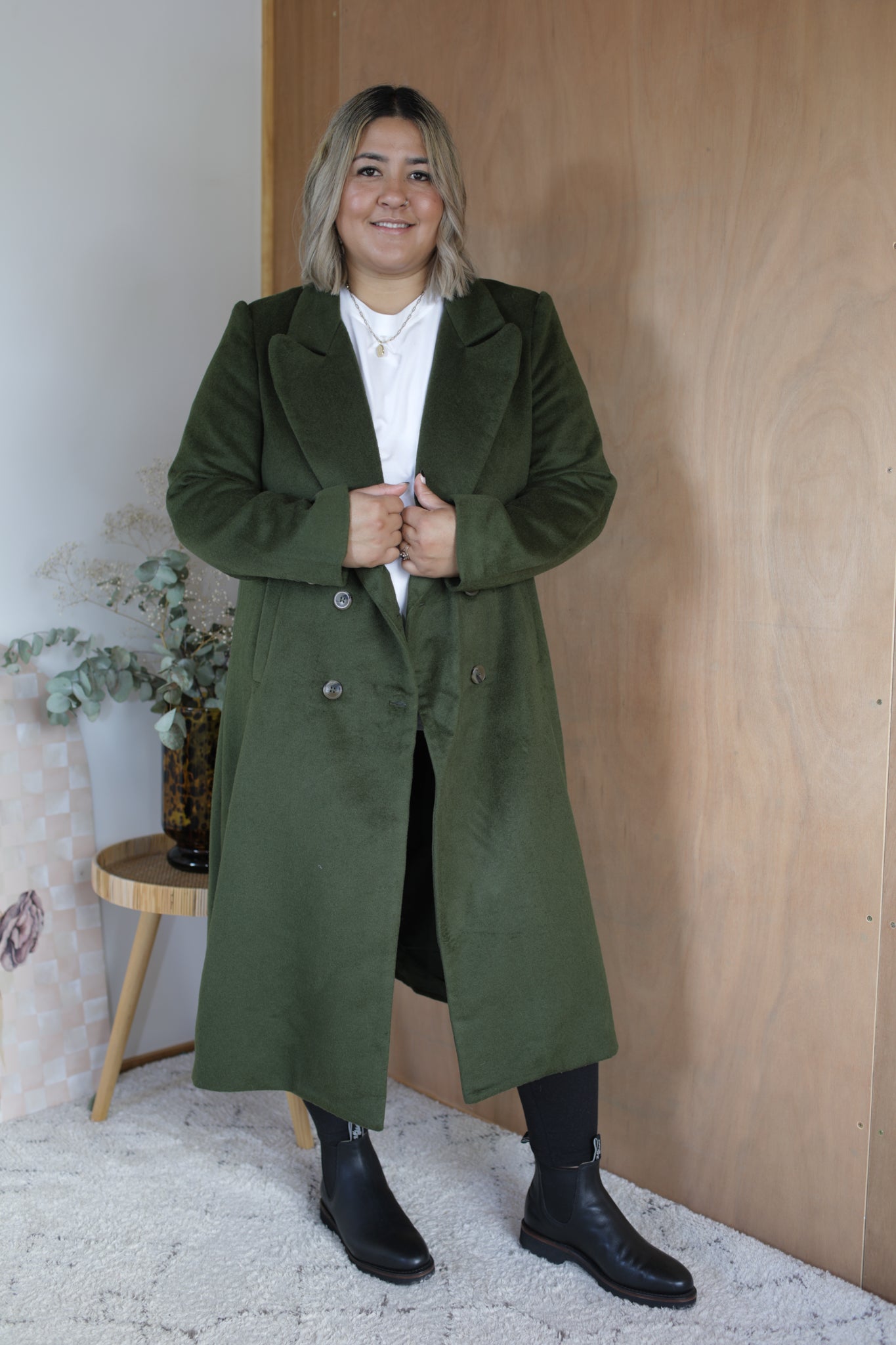 Long Coat Khaki Heidi Frank